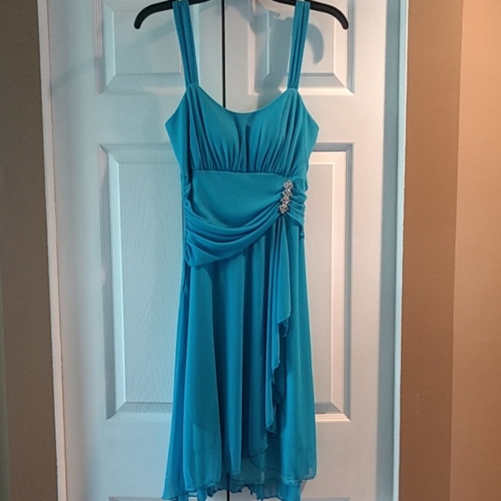 Neon Bulux-Empire Waist Sheer Dress